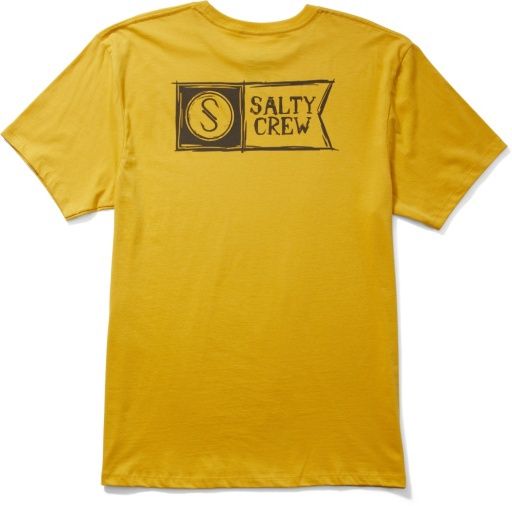 Salty Crew SKETCHY ALPHA SS TEE, Colour: MUSTARD, Season: 2024 SEASON 3, Size: L