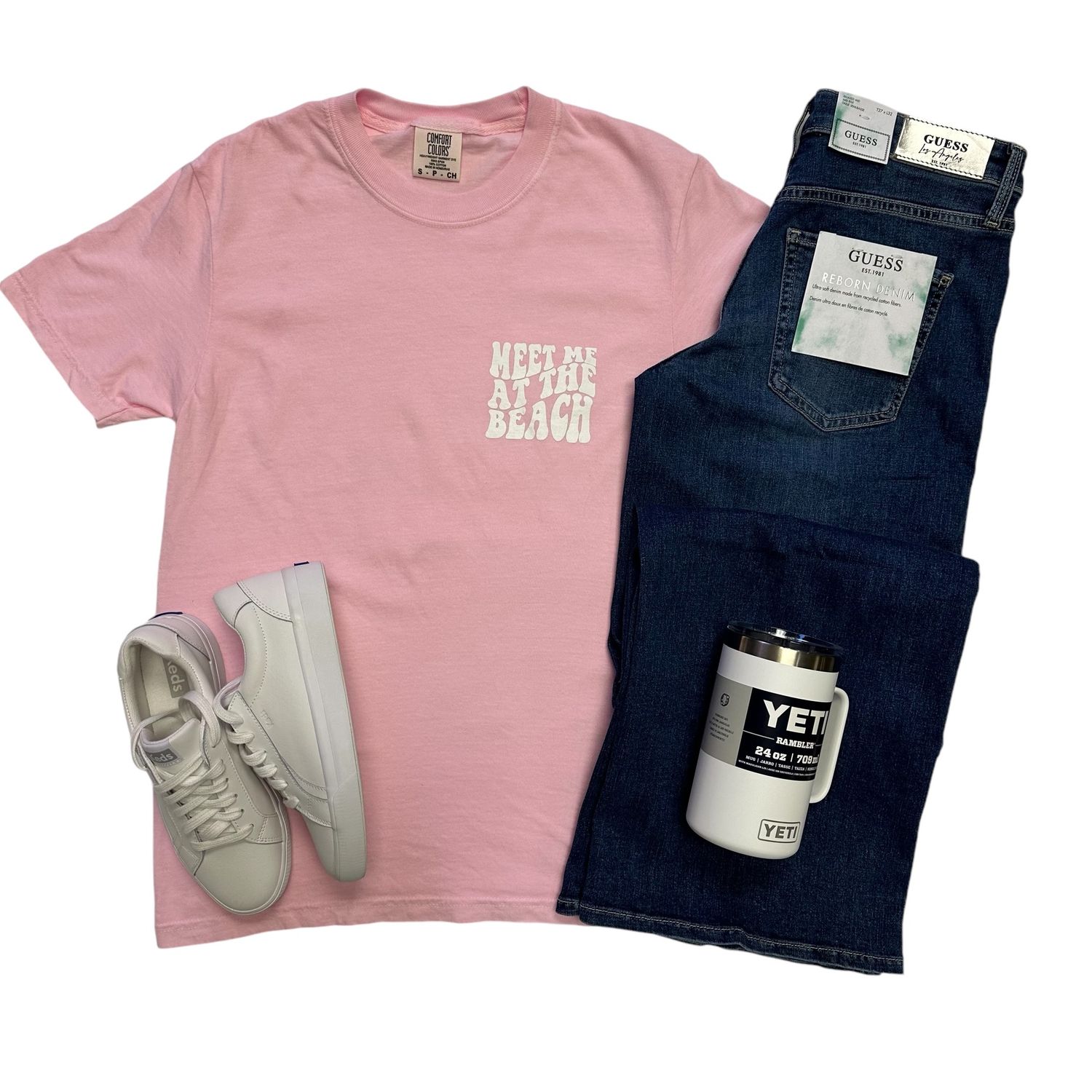 Department of Beaches Pink Tee
