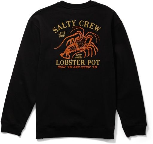 Salty Crew LOBSTER POT CREW FLEECE, Size: L, Colour: BLACK, Season: 2024 SEASON 3