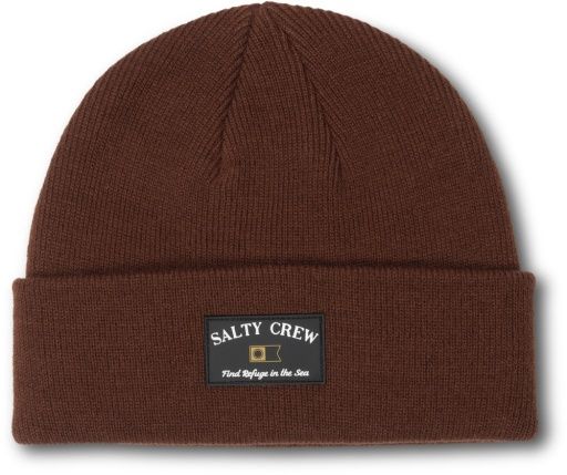 Salty Crew STEADFAST BEANIE, Size: 1Sz, Colour: BURGUNDY, Season: 2024 SEASON 3
