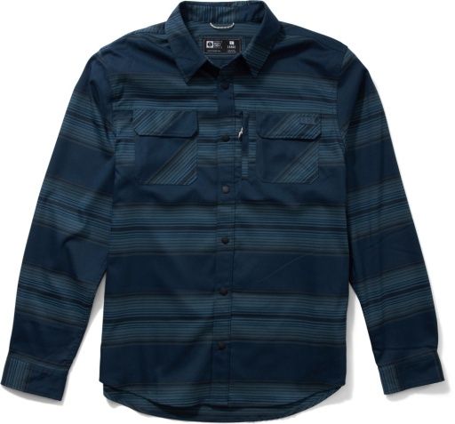 Salty Crew FATHOM LS TECH FLANNEL, Size: XL, Colour: DARK SLATE