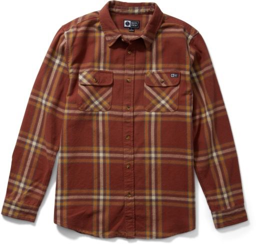 Salty Crew LANDFALL LS FLANNEL, Size: L, Colour: BRICK RED, Season: 2024 SEASON 3