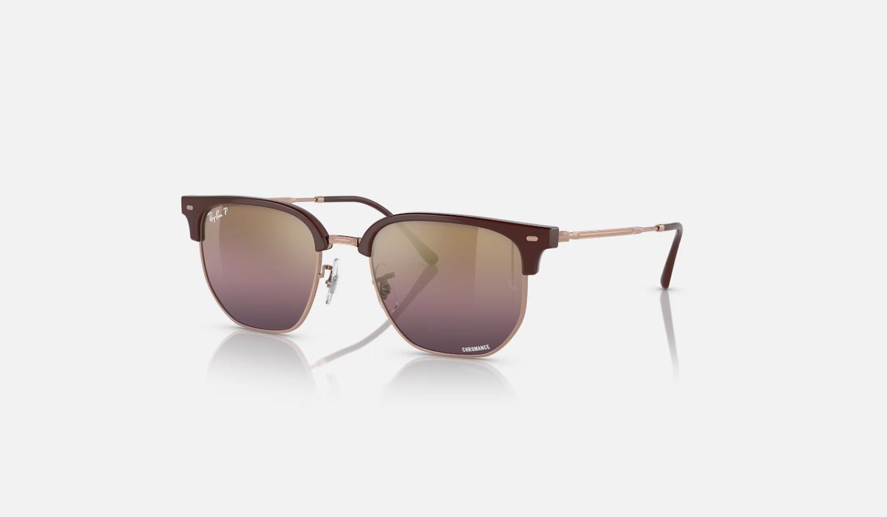 Rayban New Clubmaster Bordeaux on Rose Gold Chromance