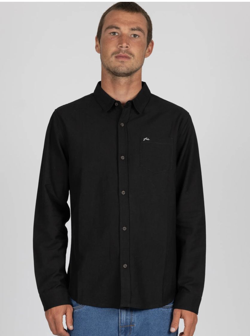 Rusty Baseline L/S Shirt Black