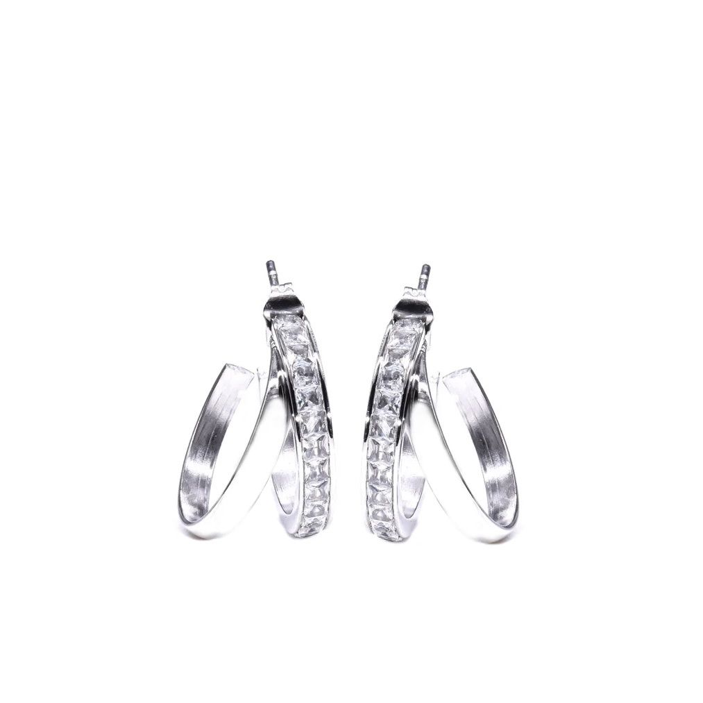 Eliasz and Ella Papillon Hoops Silver