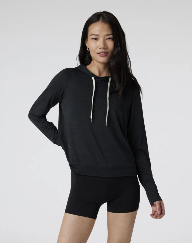 Vuori Halo Essential Hoodie DreamKnit™ Hoodie Black Heather