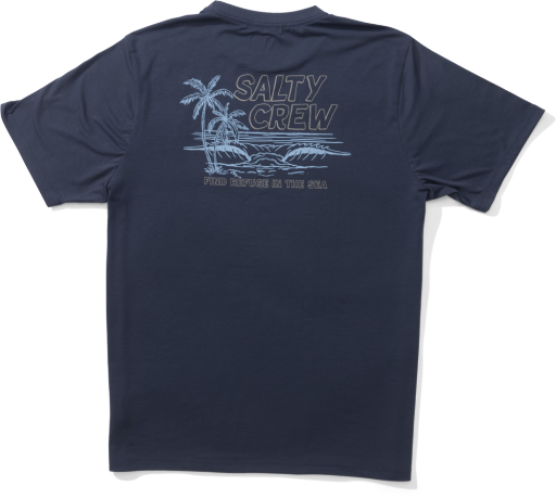 Salty Crew AFRAME CROSSOVER SS TECH Navy, Size: L, Colour: NAVY, Season: 2025 SEASON 1