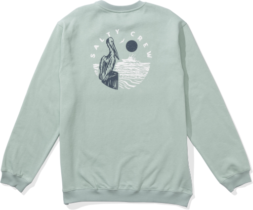 Salty Crew STAKE OUT CREW FLEECE Seafoam, Size: M, Colour: MACKEREL, Season: 2025 SEASON 1
