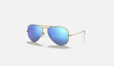 Rayban Aviator Metal Matte Arista Grey Mirror Blue 58