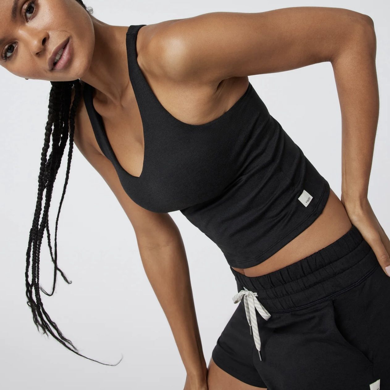 Vuori Halo Performance Crop 2.0 Black