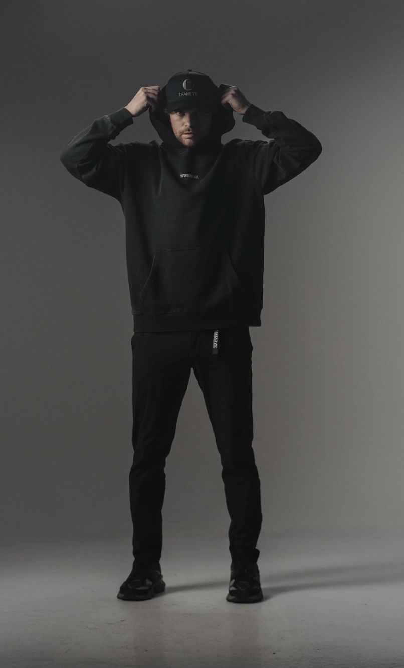 TEAMLTD BLACKOUT WASHED HOODIE