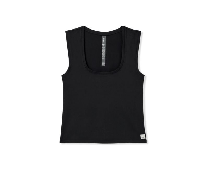 Vuori Halo Essential Scoop Tank Solid Black