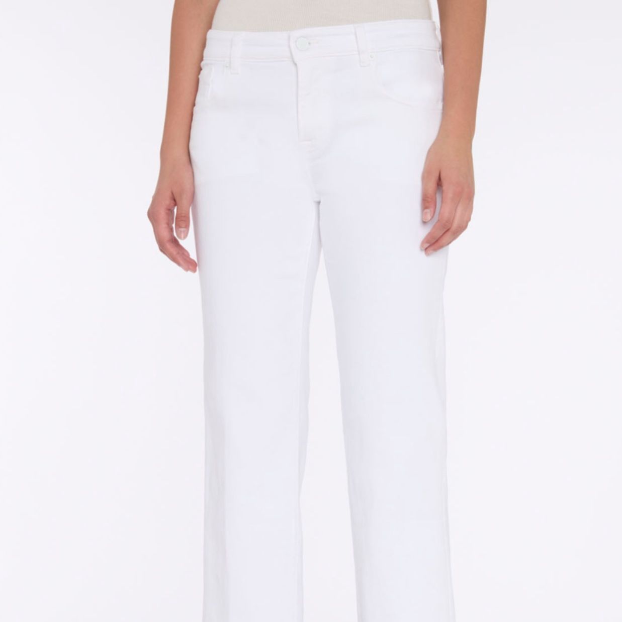 Seven For All Mankind Calie Ankle Straight White