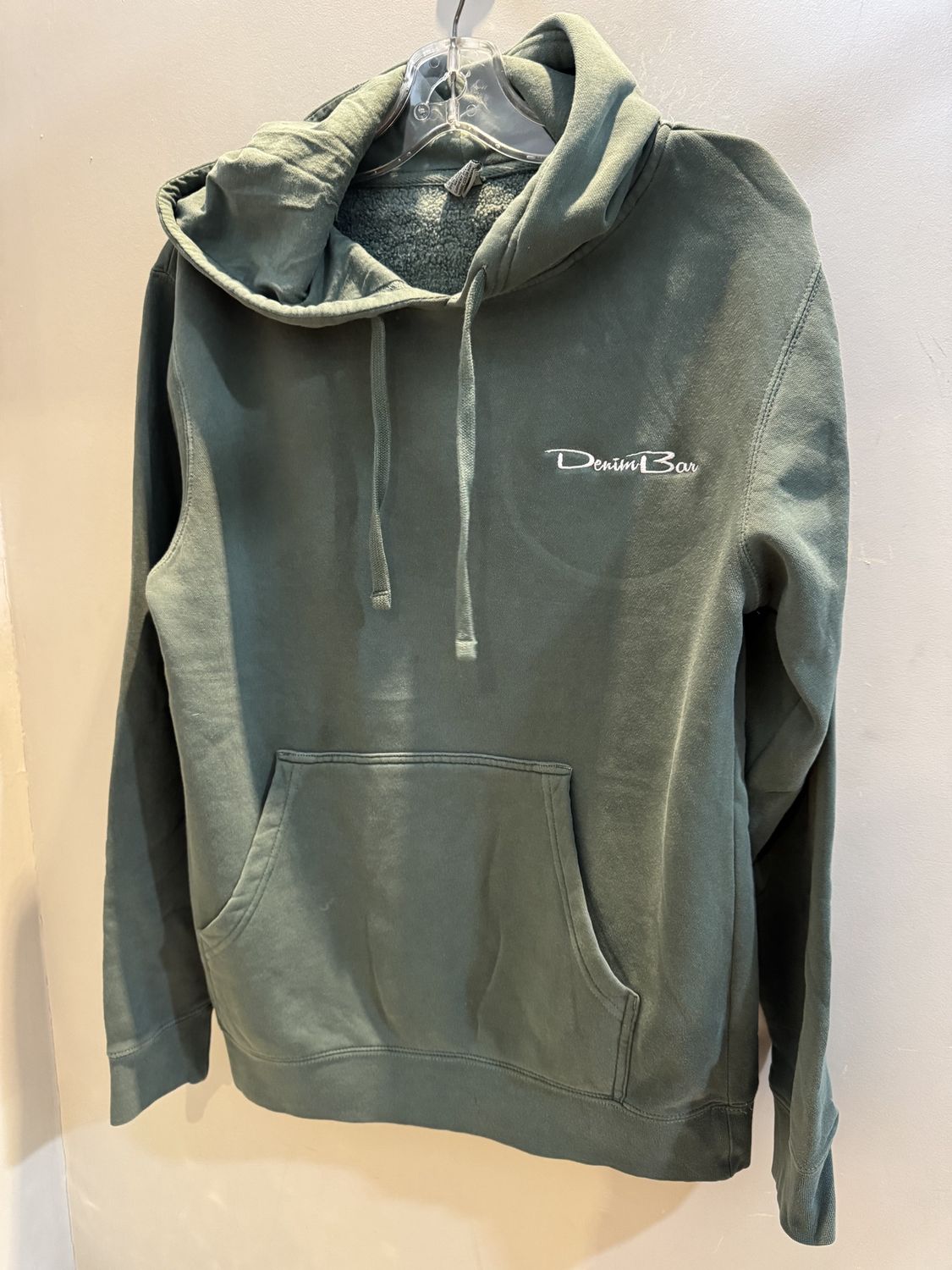 denimbar Hoodie Pigment dyed Alpine Green