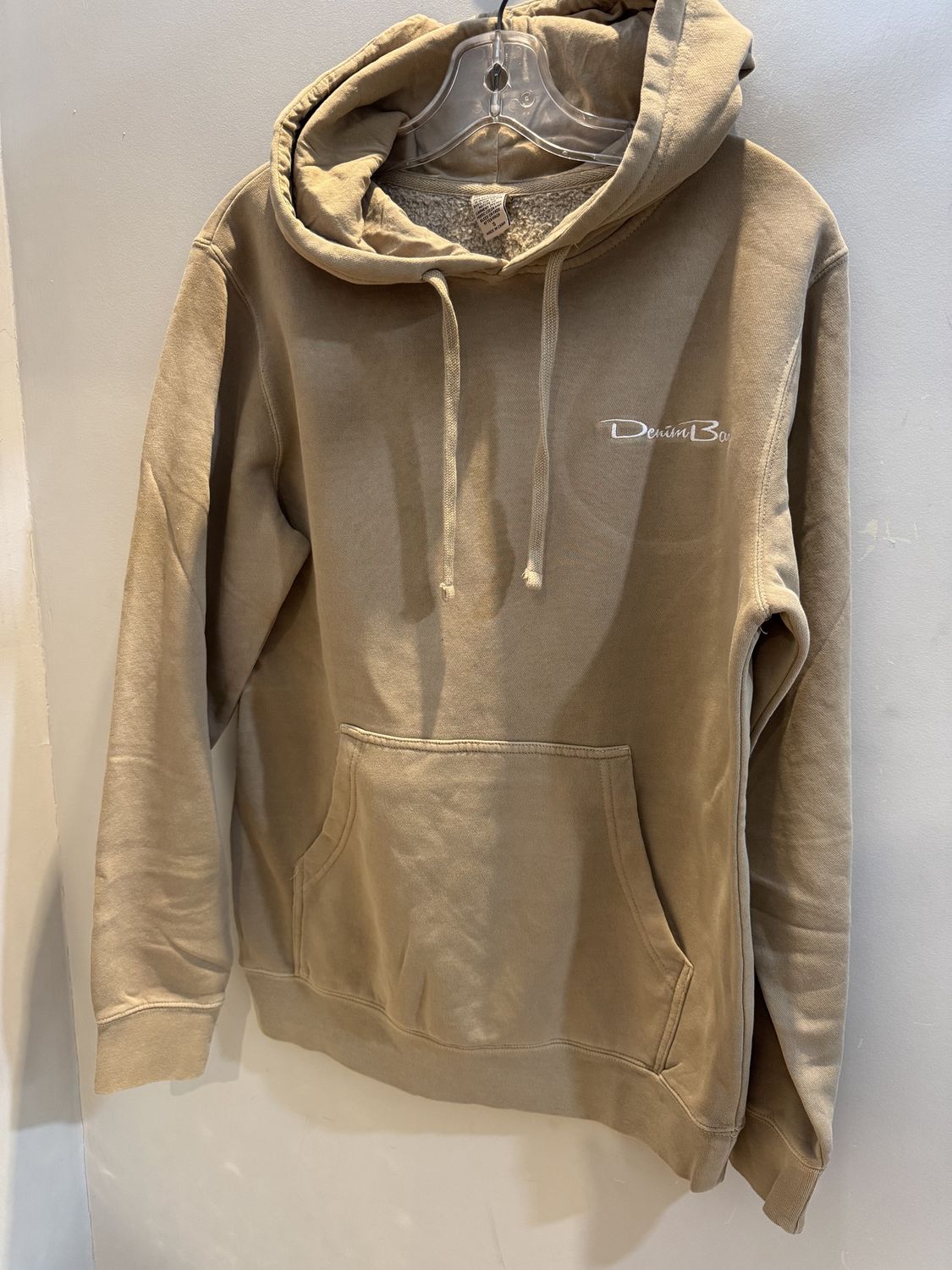denimbar Hoodie Pigment dyed Sandstone