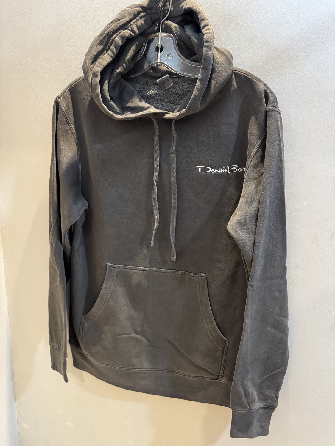 denimbar Hoodie Pigment dyed Black