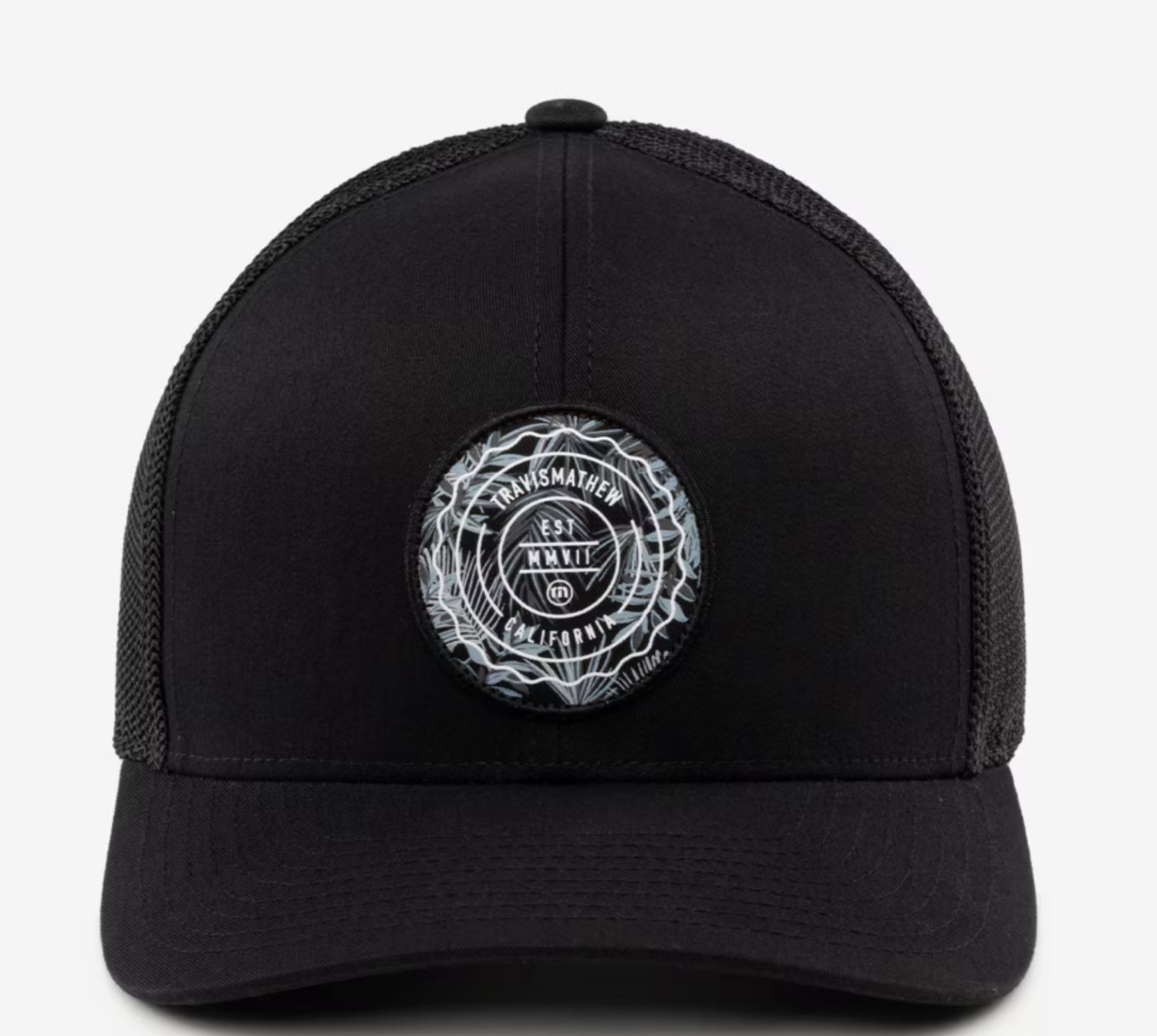 Travis Mathew Patch Floral Black Flex Curved Snap