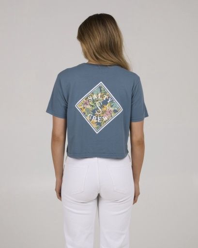 TIPPET FILL CROP TEE, Size: M, Colour: FIN BLUE, Season: 2025 SEASON 1