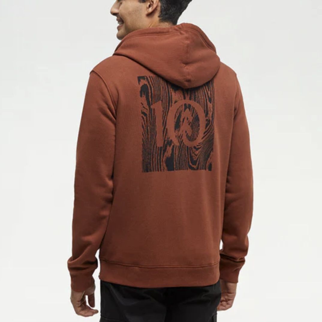 TenTree Woodblock Ten Zip Hoodie Sequoia