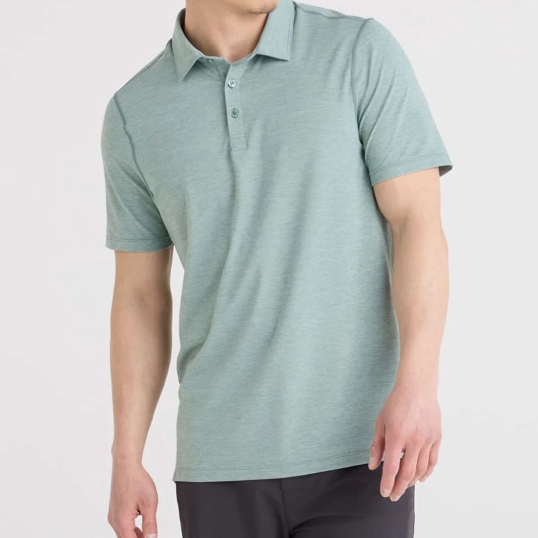 Saxx Droptemp All Day Cooling Polo Silver Pine