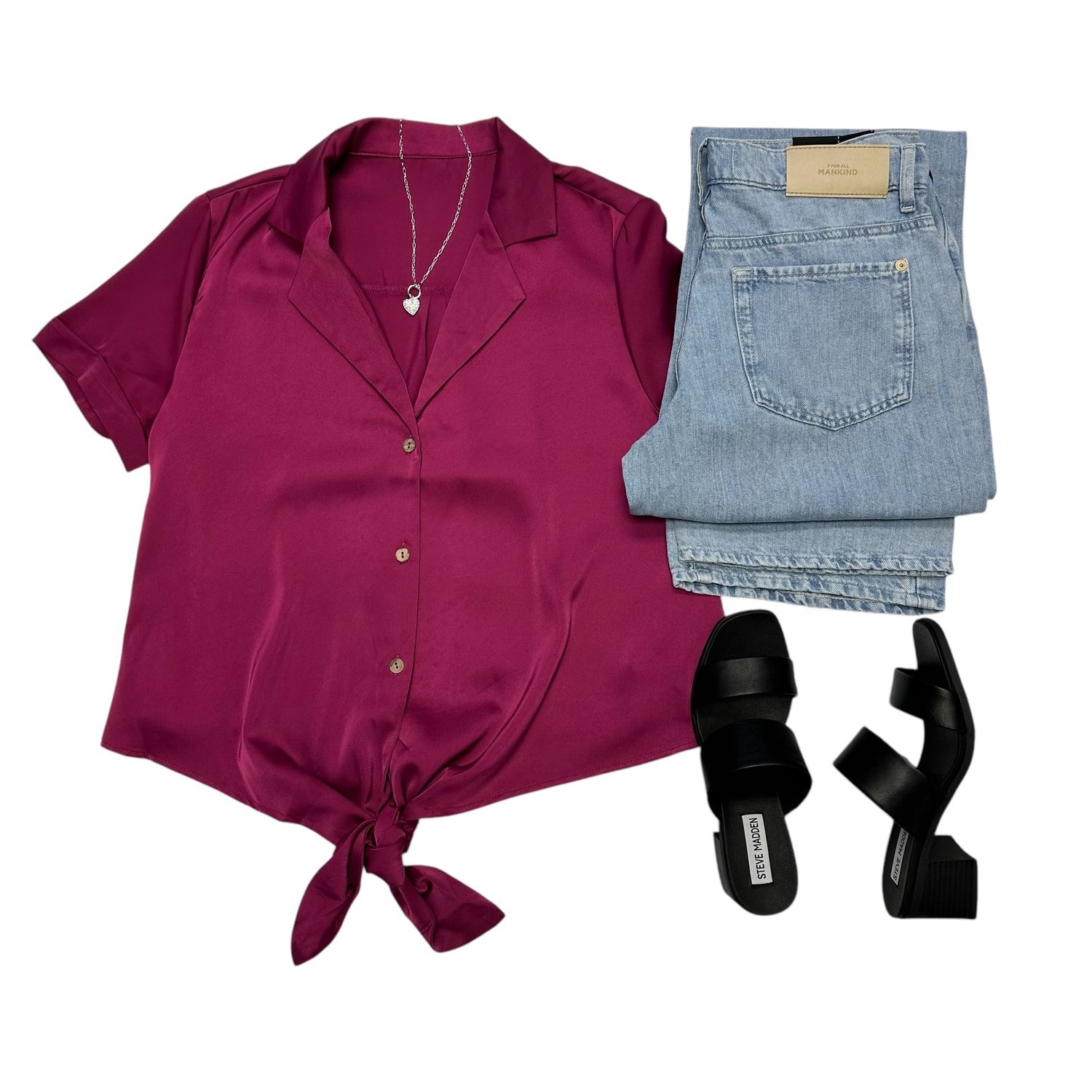 Lovesoft Rose Satin Shirt