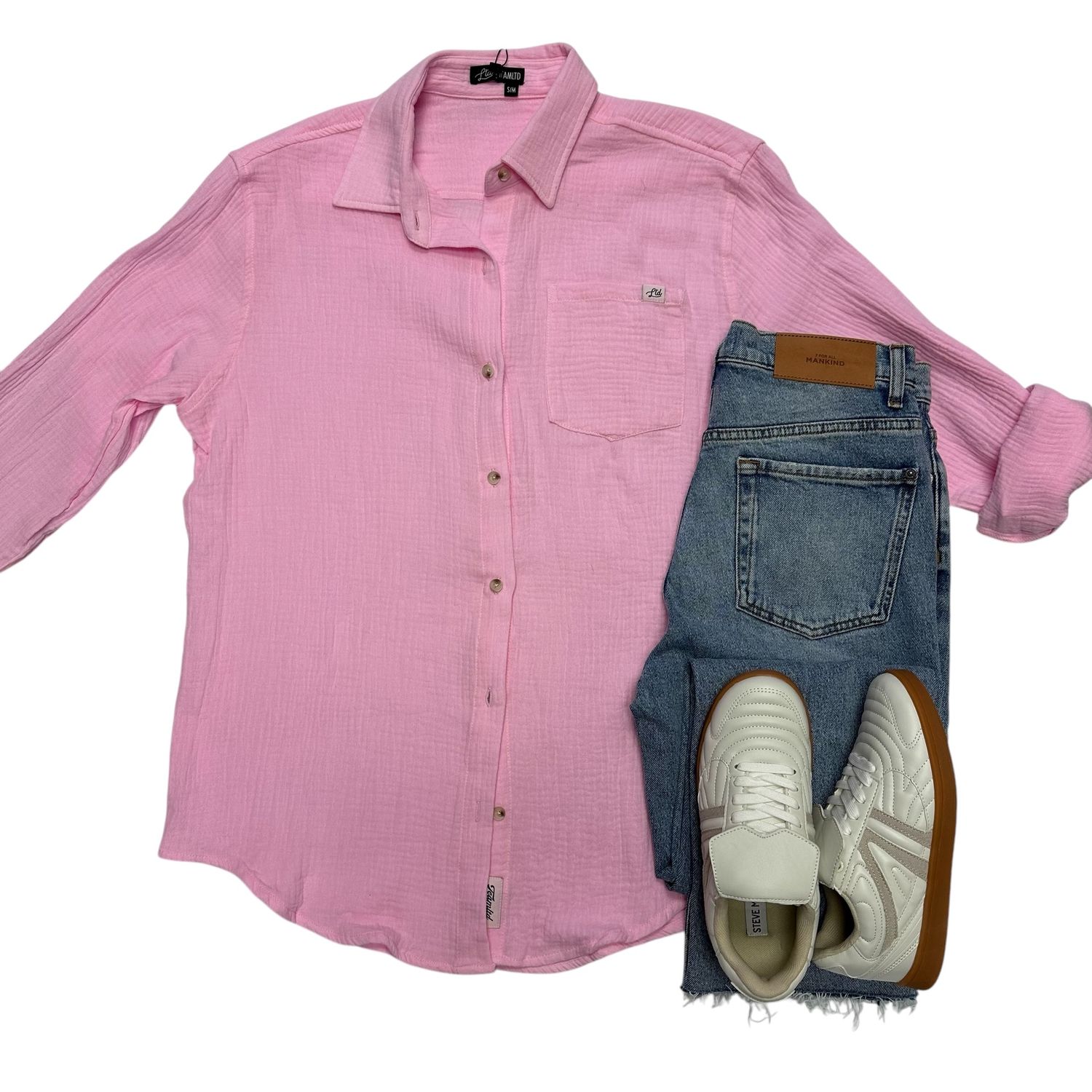 TEAMLTD BoatDay ButtonUp Pink