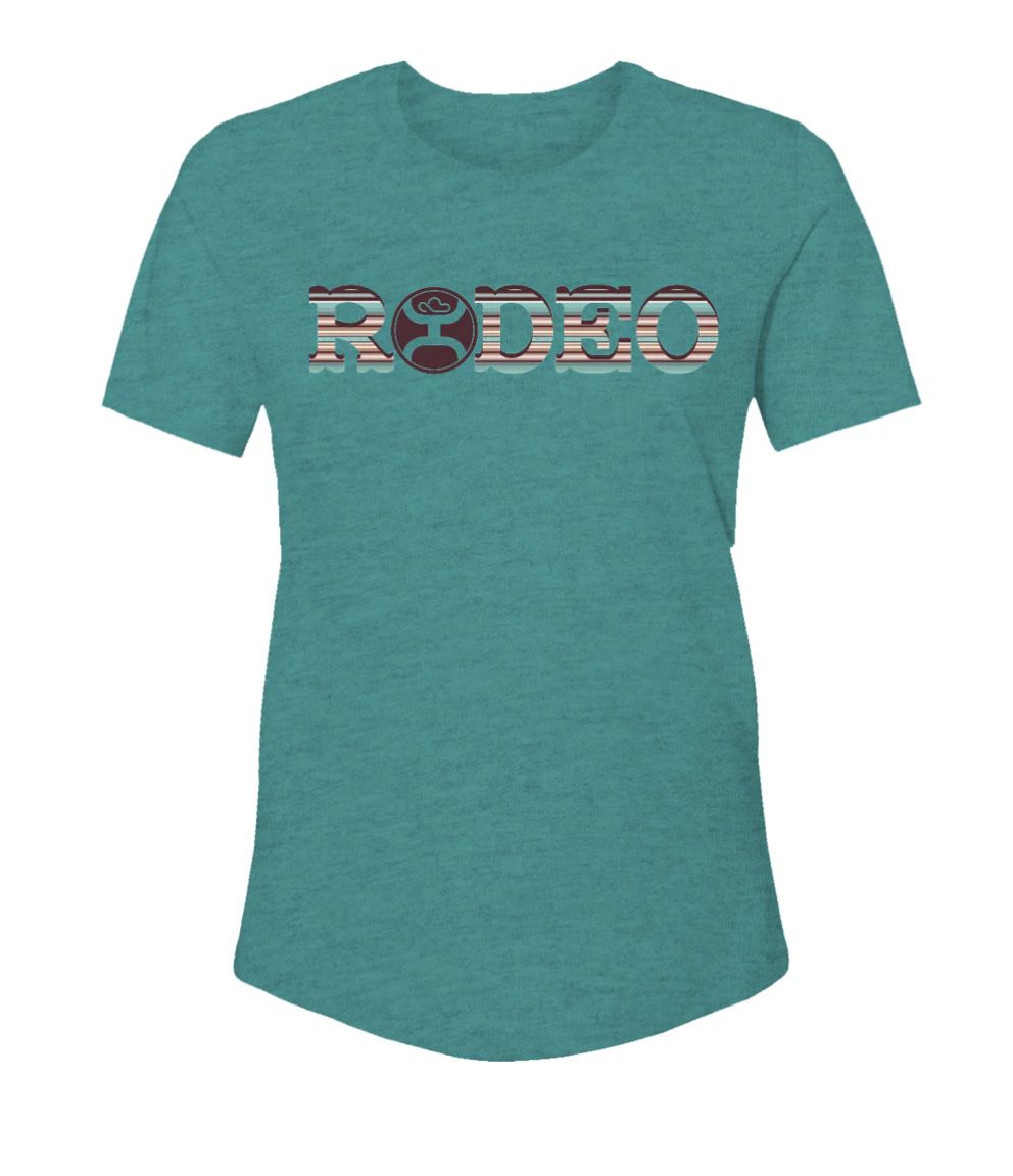 Hooey Rodeo Teal Heather Ladies Tee