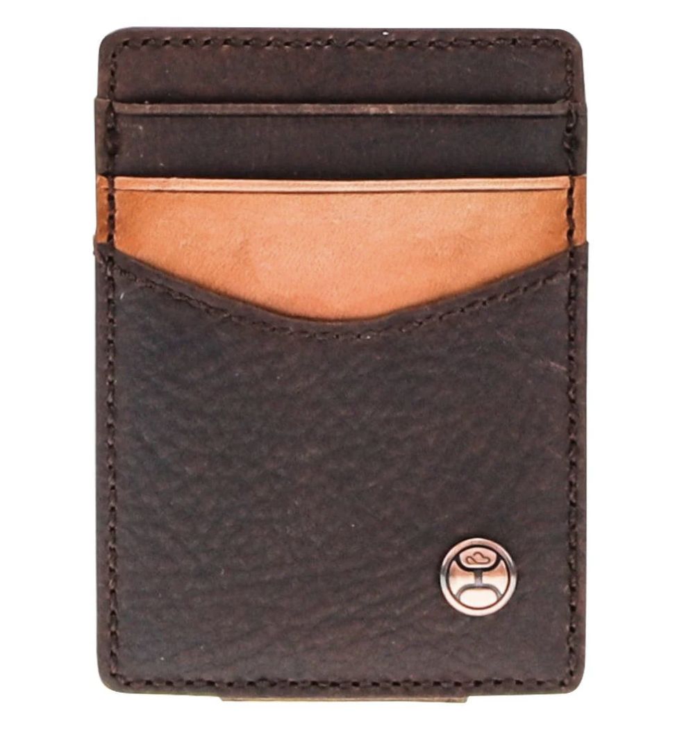 Hooey GRAYSON HOOEY MONEY CLIP BROWN/TAN LEATHER