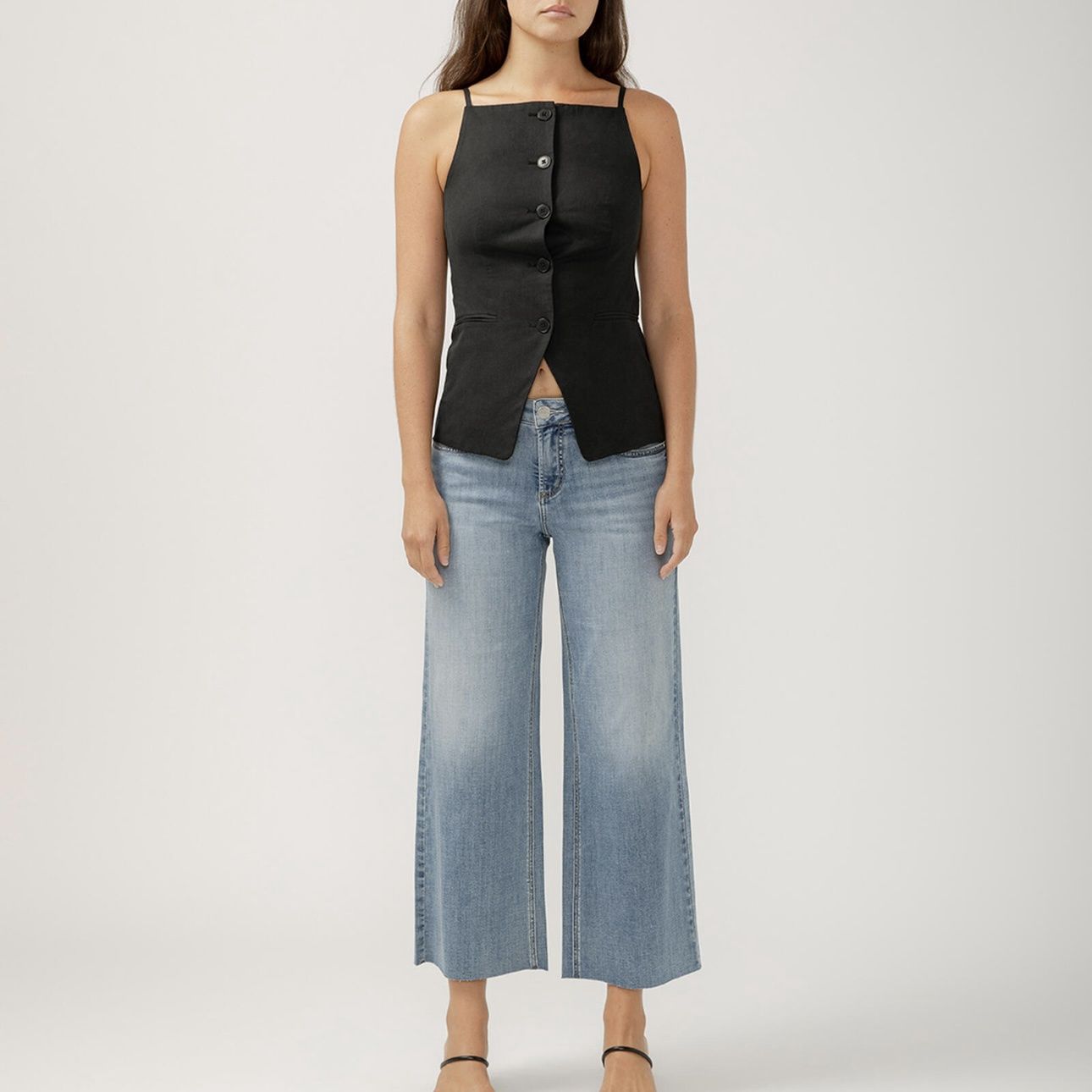 Suki Mid Rise Wide Leg Ankle Pant