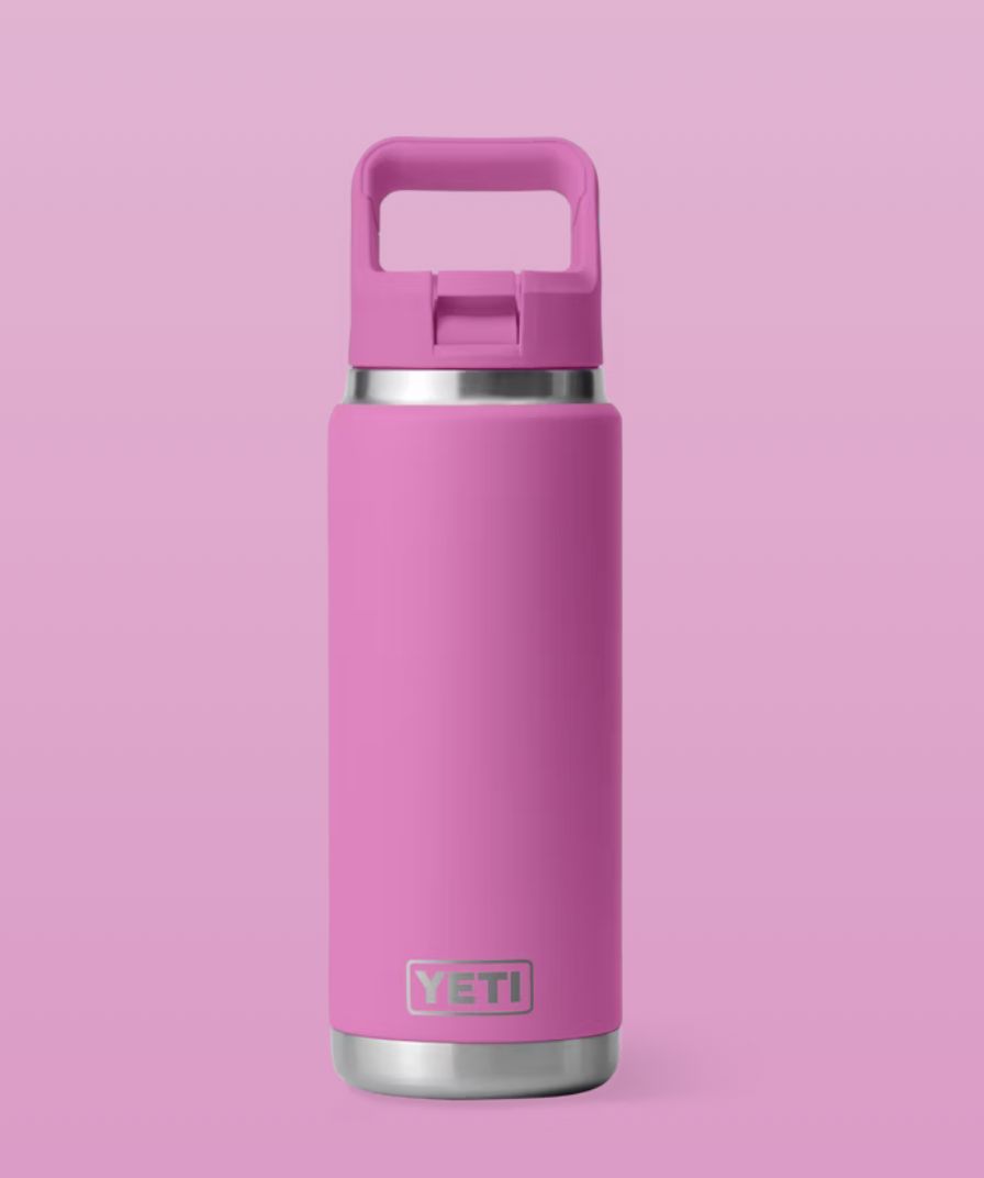 Yeti RAMBLER® 769 ML WATER BOTTLE  WITH COLOUR-MATCHED STRAW CAP Wildflower Fuchsia
