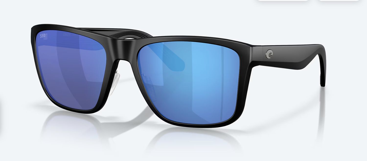 Costa Los Alijos Matte Black Blue Mirror 580G
