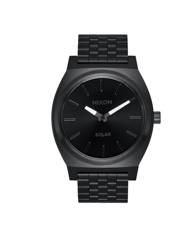 Nixon Time Teller Solar All Black White