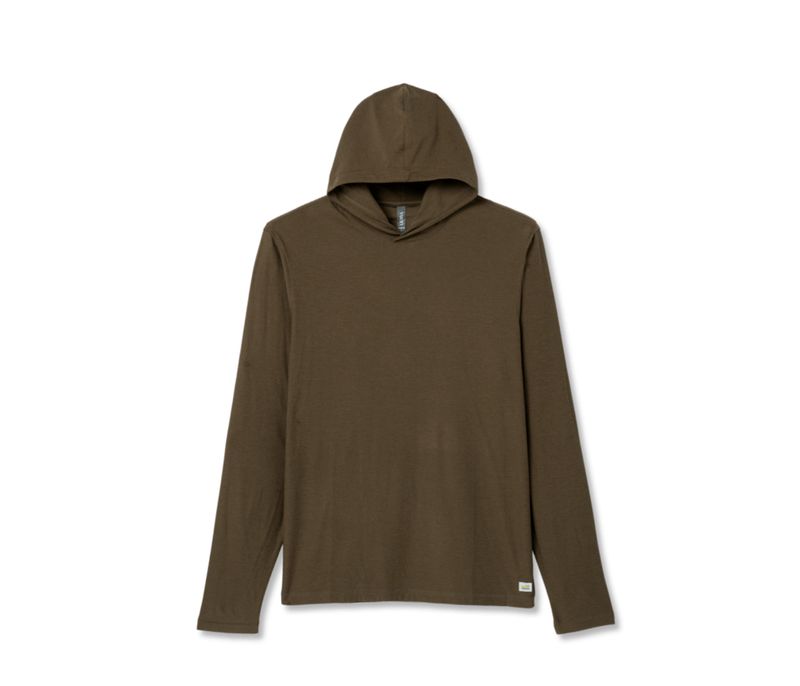 Vuori Strato Hoodie Moss Green Heather