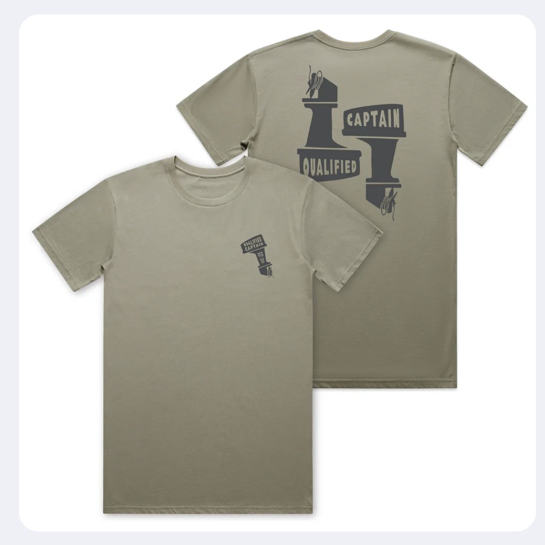 The Qualified Captain Outboard Tee Olive