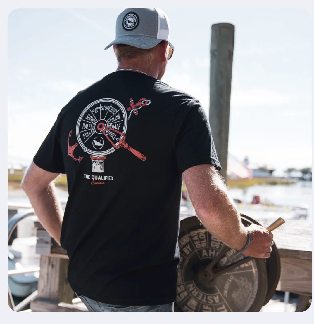 The Qualified Captain Full Speed Tee Black