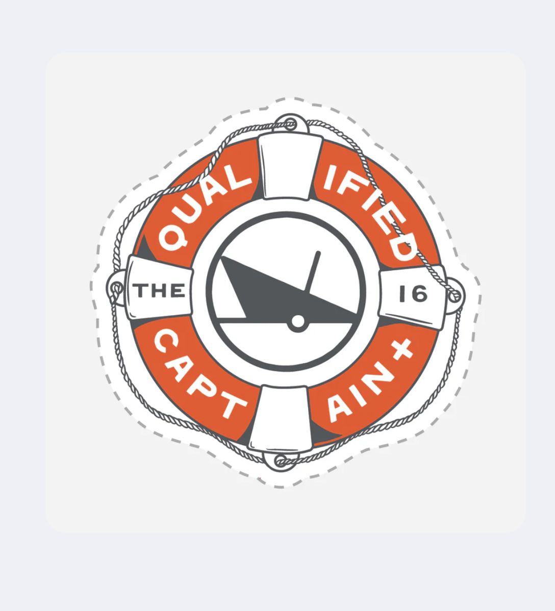 The Qualified Captain Life Ring Tee Bone