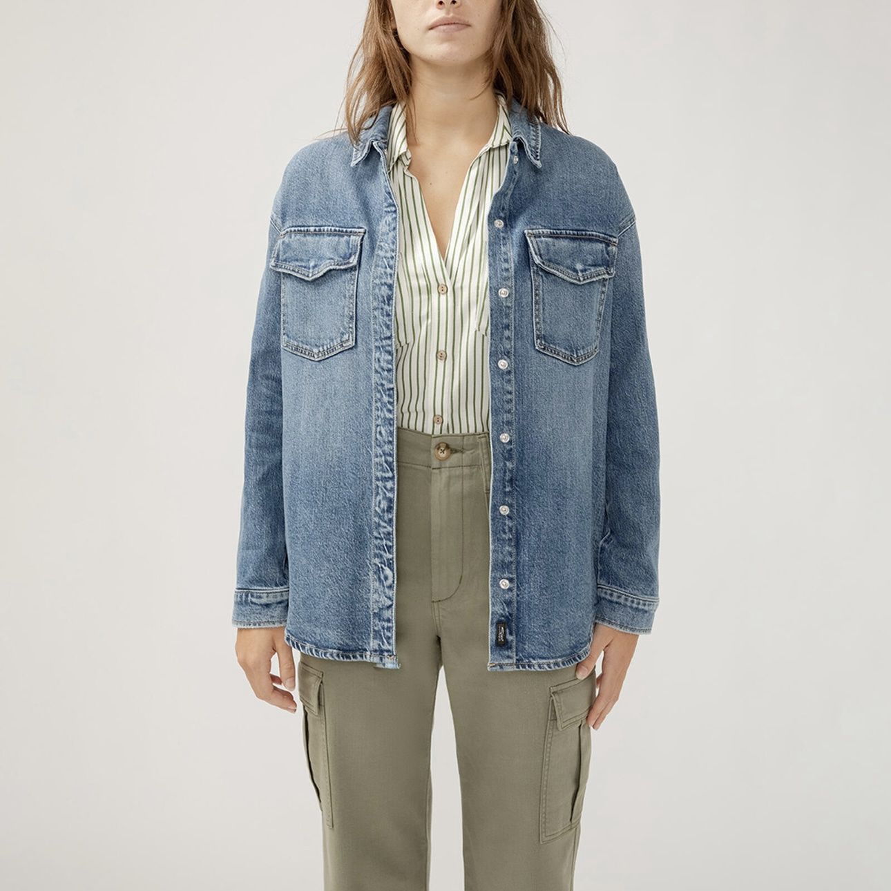 Silver Jeans Shirt Jacket