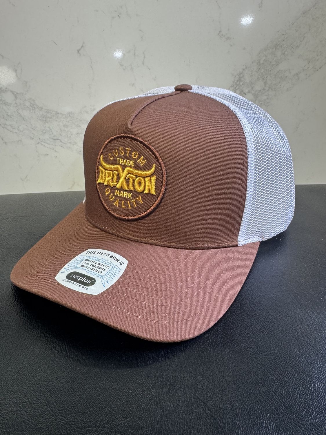 Brixton Gibson Brown Curved Snapback