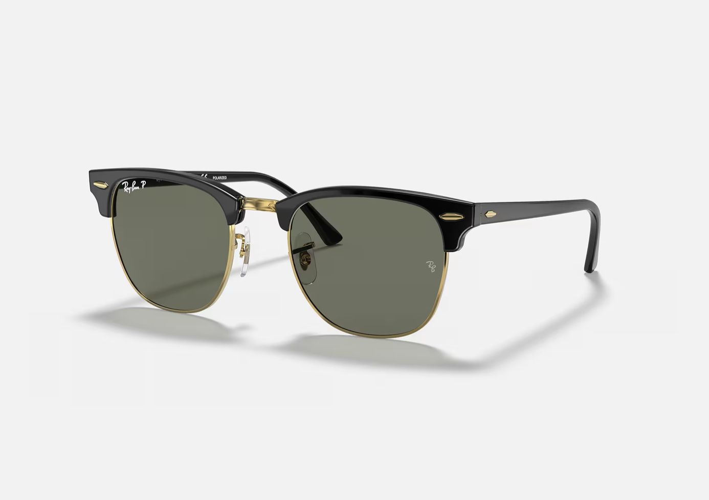 Rayban Clubmaster Black Gold Polarized 51