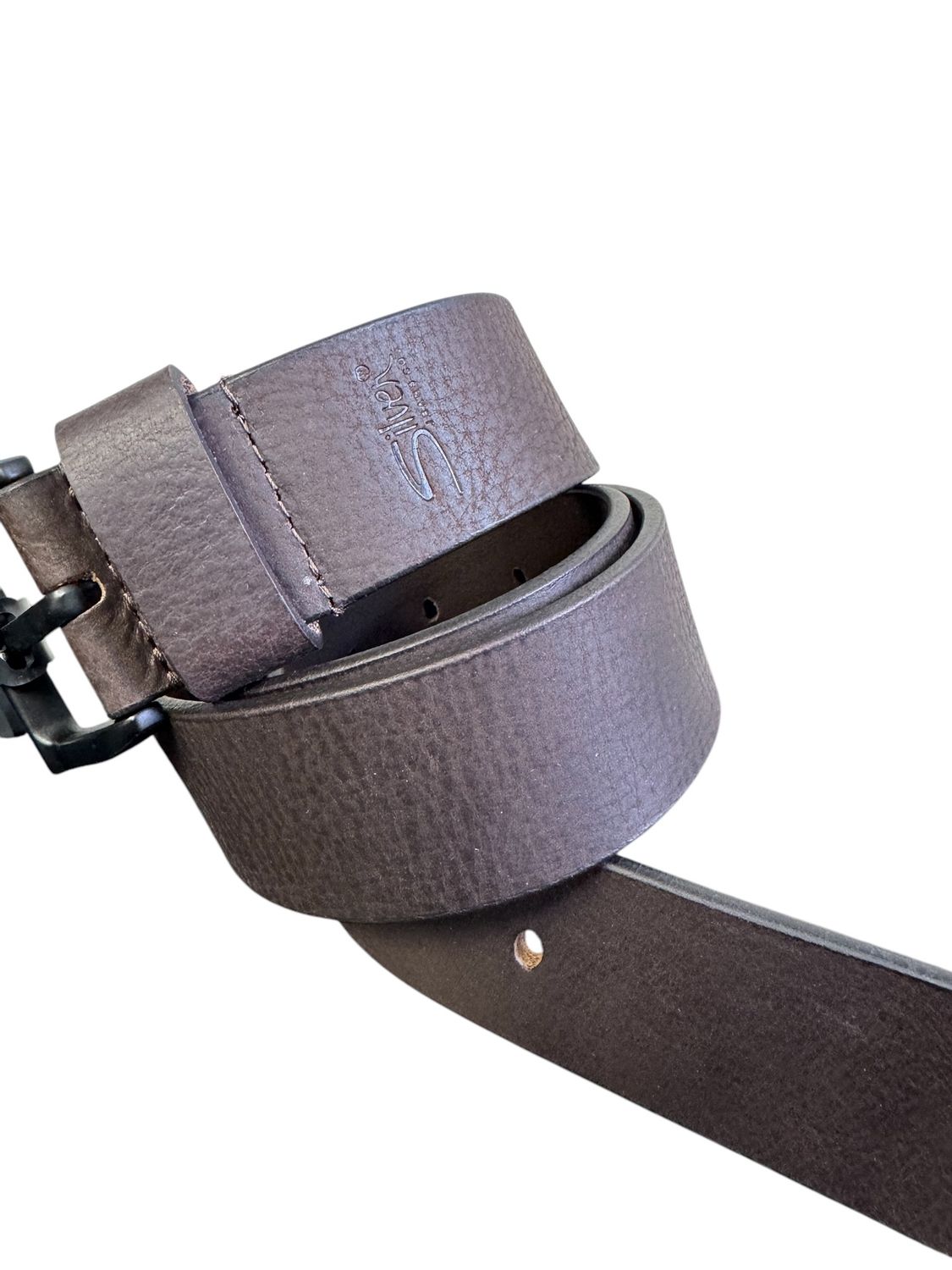 Silver Jeans Belt 100% Leather Locally Made Brown Pebble
