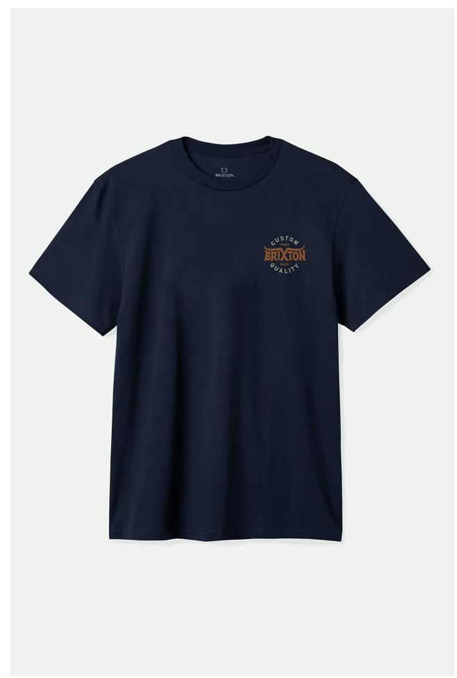 Brixton Gibson washed navy tee