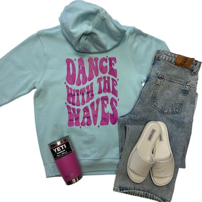 Dance With The Waves Hoodie Blue