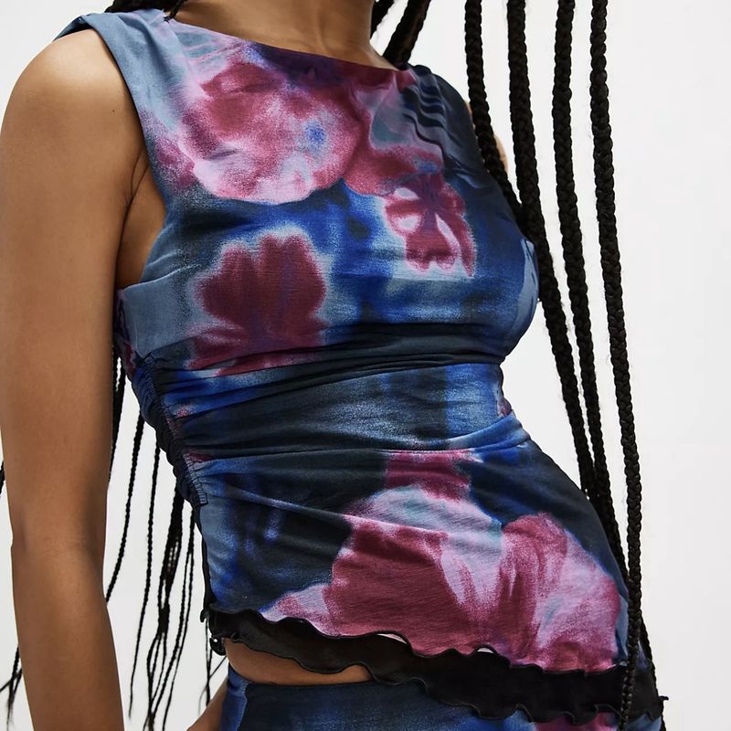 Free People Ash Print Top