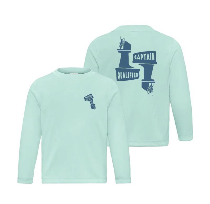 The Qualified Captain Outboard Toddler Sun UPF Crew
