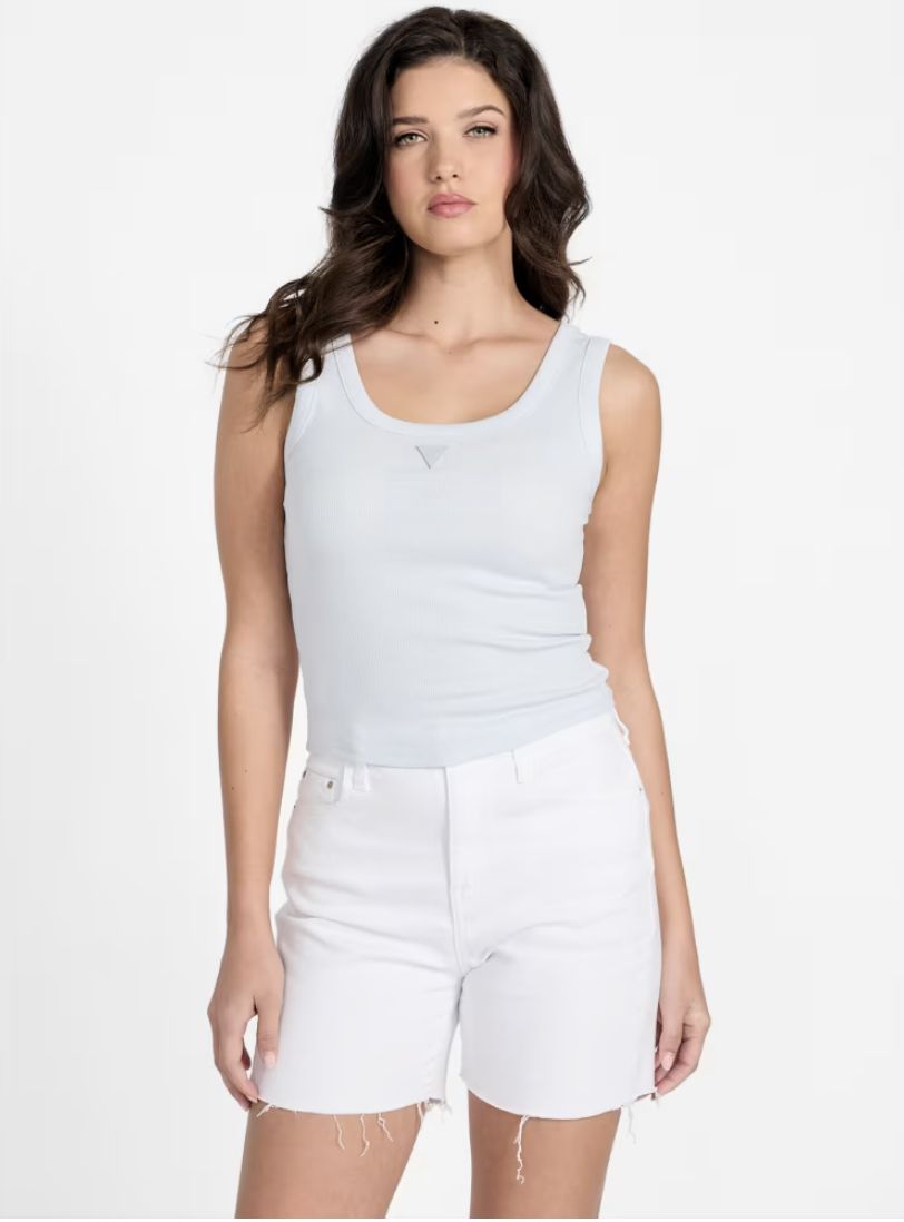 Guess Triangle Tank White