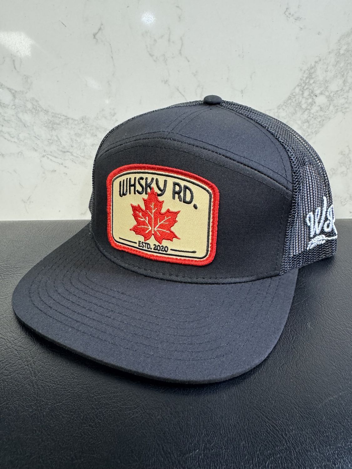 Whiskey Rd 7-panel Canadian Snapback Black