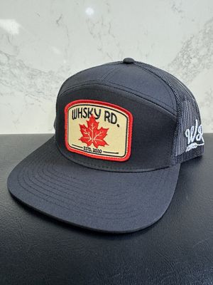 Whiskey Rd 7-panel Canadian Snapback Black