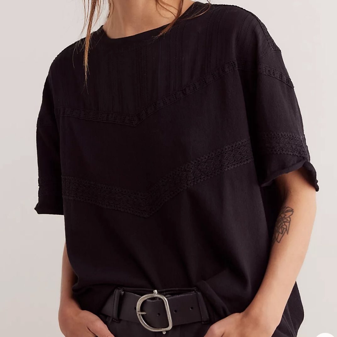 Free People Dorothy Tee Black
