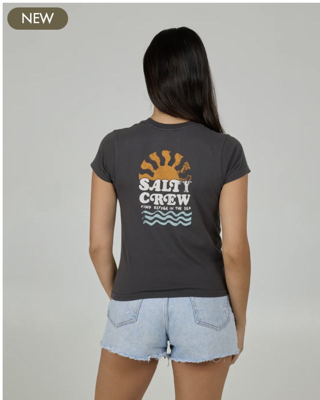 Salty Crew West Bound Modern Tee Charcoal