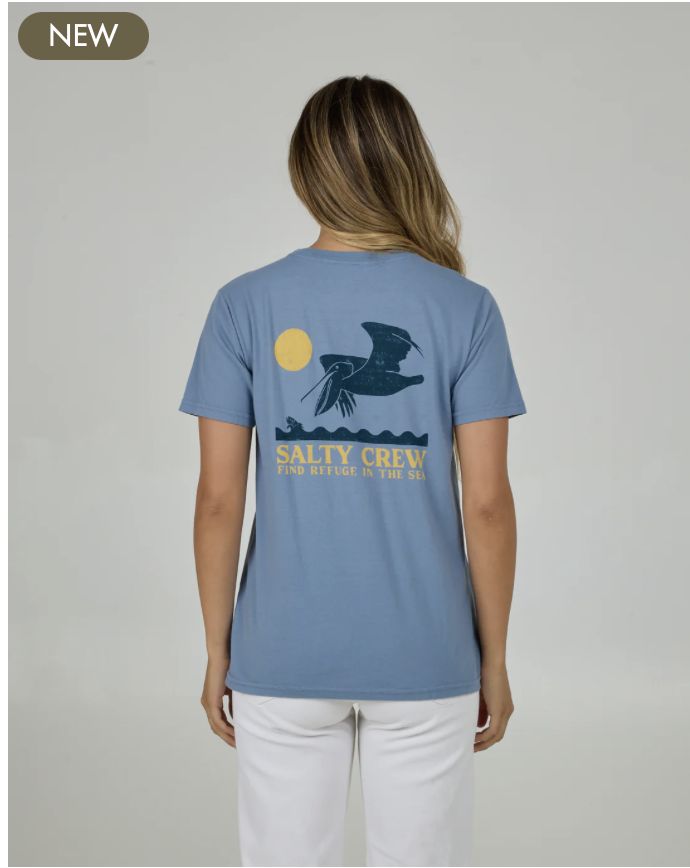 Salty Crew Lunch Time Boyfriend Tee - Dusty Blue